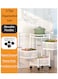 Multi-Layer Kitchen Storage Rack Rotatable Kitchen Shelf 3 Movable Wheels for Fruits, Vegetables, and Household Items, White