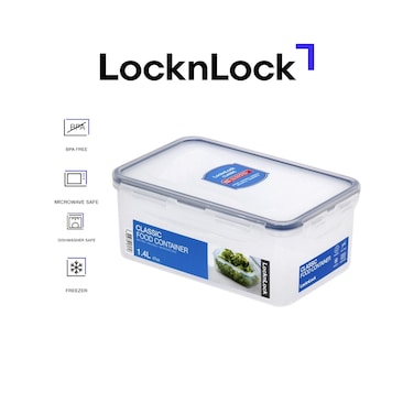 LocknLock 1.4L Rectangular  Airtight Food Storage  - BPA-Free, Microwave, Freezer, and Dishwasher Safe