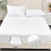 INFINI HOMES White Fitted Sheet Brushed Hotel Quality 90 GSM Ultra-Soft Wrinkle Resistant - Bottom Sheet - Deep Pocket Stretches Up to 20 cm (150 x 200) Fitted Sheet Only