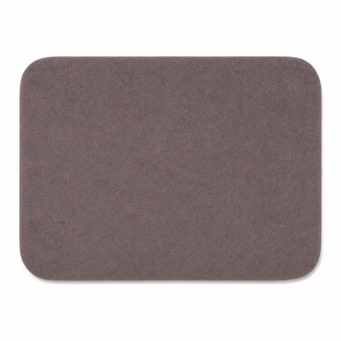 FITTO Large Rectangular Felt Heat Insulation Pad - Rounded Corners, Mauve Brown, 30 x 22 cm