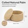 FITTO Natural Coil Palm Basket with Lid - Plain Round