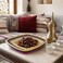 FITTO Flat Woven Palm Tray - Dyed Palm Edges, Assorted Colours