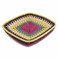 FITTO Flat Woven Palm Tray - Dyed Palm Edges, Assorted Colours