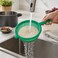 FITTO Plastic Mesh Strainer with Handle - Fine-Mesh, Green, 32 x 20 x 10 cm
