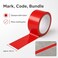 FITTO Red Adhesive Tape - Colour-Coding and Marking Roll, Red