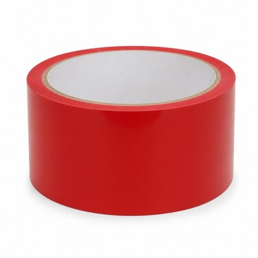 FITTO Red Adhesive Tape - Colour-Coding and Marking Roll, Red