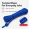 FITTO Twisted Nylon Rope - Bagged Coil, Blue, 6-8 mm