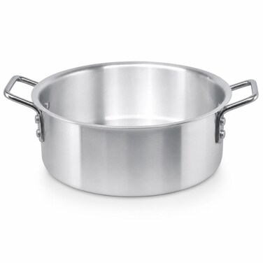 FITTO Casserole Pot - Wide and Shallow, Silver, 30 cm