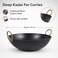 FITTO Kadai Pan - Riveted Loop Handles, Black, 34 cm