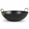 FITTO Kadai Pan - Riveted Loop Handles, Black, 34 cm