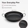 FITTO Frying Pan - Non-Stick Coated, Loop Handles, Black, 30 cm