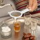 FITTO Fine Mesh Tea Strainer with Plastic Handle - Steel Mesh, White, 14 cm