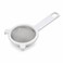 FITTO Fine Mesh Tea Strainer with Plastic Handle - Steel Mesh, White, 14 cm
