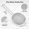 FITTO Mesh Strainer - Large, Fine Mesh, Long Wire Handle, Silver, Dia 22 x L 40 cm