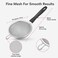 FITTO Mesh Strainer - Black Handle, Silver and Black, Dia 16 x L 32 cm