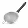 FITTO Mesh Strainer - Black Handle, Silver and Black, Dia 16 x L 32 cm