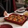 FITTO Rectangular Baking Tray - Deep Roasting Pan, Glossy Red, 35 x 25 cm