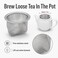 FITTO Teapot Mesh Strainer Insert - Fine Stainless Mesh Basket, Silver, 7 cm