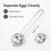 FITTO Egg Separator - Stainless Steel Wire Handle, Silver, 17 x 5 cm