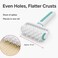 FITTO Spiked Dough Roller Docker - Pierces Dough Before Baking, White and Teal, 15 cm