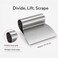 FITTO Folded Stainless Steel Dough Scraper - Bench Scraper for Cutting and Lifting Dough, Silver