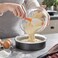 FITTO Silicone Spatula - Translucent White Head with Orange Handle, 25 x 5 cm