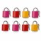FITTO Mini Padlock Set - 8 Pieces with Keys, Assorted Colours