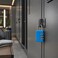 FITTO 3-Digit Combination Padlock - Resettable Code, Steel Shackle, Blue