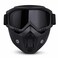 FITTO Full-Face Protective Goggle Mask - Lower Face Guard with Vent, Elastic Strap, Black, 1 Piece