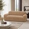 FITTO Stretch Sofa Cover - Ribbed Velvet-Feel Elastic Slipcover, Camel