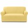 FITTO Stretch Sofa Cover - Plain Elastic Slipcover, Yellow