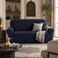 FITTO Stretch Sofa Cover - Waffle Grid Elastic Slipcover, Navy