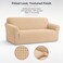 FITTO Stretch Sofa Cover - Waffle Grid Elastic Slipcover, Sand Beige