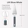 FITTO Stainless Steel Cake Server - Triangular Blade, Grey Handle, 25 cm
