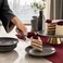 FITTO Stainless Steel Cake Server - Triangular Blade, Grey Handle, 25 cm