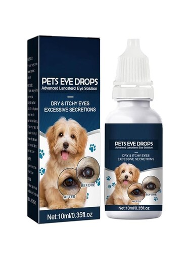 Makbeaty Pet Eye Drops For Cats And Dogs To Remove Tear Marks To Relieve Eye Itching Gentle Cleaning Drops (10ML)
