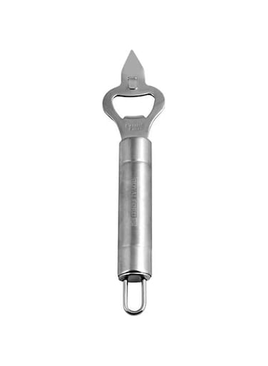 Royalford Stainless Steel Bottle Opener with forked churchkey and crown cork bottle opener with handle