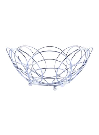 Fruit Basket Chrome Platted Iron 27.5X12Cm Silver Silver 9cm
