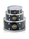SUCK UK Drum Kit Storage Tin Set   Biscuit Tin Drums   Cake Storage Tins   Nesting Cake Tin Sets   Drummer Gifts &amp; Music Lover Gifts   Stackable Storage Boxes With Lids   Rock Star Food Storage