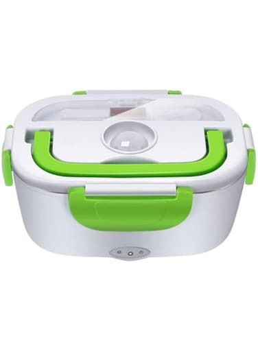 Dubai Gallery Electrical Lunch Box White/Green 22X15X10Centimeter