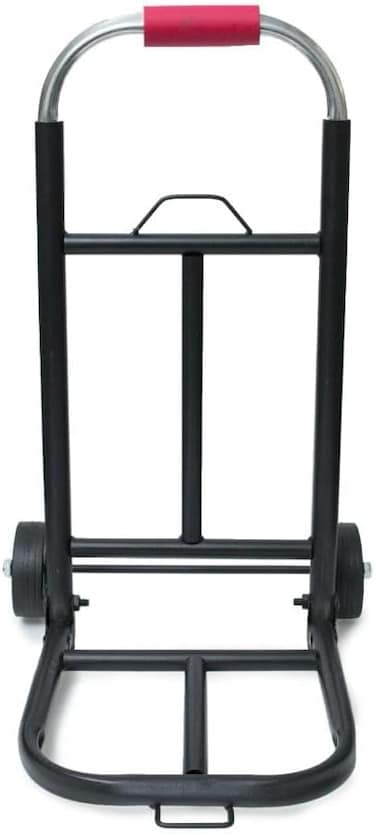 Folding Hand Truck Iron Tube Pull Rod Folding Cart Foldable Trolley with Wheels Utility Portable Lightweight Expandable Large Chassis Foldable