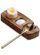 Wooden Egg Cups Holder Tray With a Spoons for Soft Boiled Eggs for Breakfast - No More Eggshells on Table or Plate - Egg Cup Gift Set