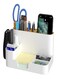 6 Compartment Desk Organizer with Mobile Holder Multi Purpose Pen Stand for Office and Home Storage