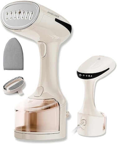 DOSCHER 1600 Watts Handheld Garment Steamer &ndash; Portable Steam Iron for Clothes with 3 Steam Levels &amp; 25s Fast Heat-up, Wrinkle Remover