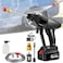 48V Cordless Electric High Pressure Washer &ndash; Portable Power Washer with Water Spray Gun &amp; Nozzles &ndash; Car Wash, Garden, Patio &amp; Outdoor Cleaning Machine