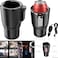 Car Cup Cooler and Heater, 2-in-1 Smart Cup for Car with LED Temperature Display Touch Control, Keep Drink Cold or Hot in Car Cup Holder Fits in Commuter Road Tripper, Black