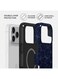 MOBCOS iPhone 17 Pro Max Midnight Premium Case Compatible with Hybrid Dual-Layer Hard Shell + Silicone Protection - Scratch-Resistant Shockproof Mobile Cover