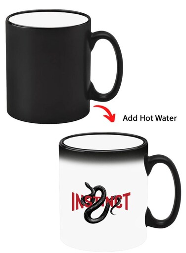 Color Changing Heat Sensitive Ceramic Mug, Image Revealed When HOT Liquid is Added! Instinct