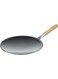 Iron Fry Pan With Handle, Black, 50 cm, IHT012, Dosa Tawa, Flat Fry Pan, Pancake Maker Black 29.5cm