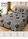 Queen Size Bedsheet Set with 2 Pillow Covers 220x220cm Soft Breathable Fabric 125 GSM Comfortable &amp; Fade Resistant